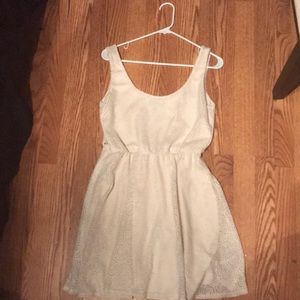 White knee length dress